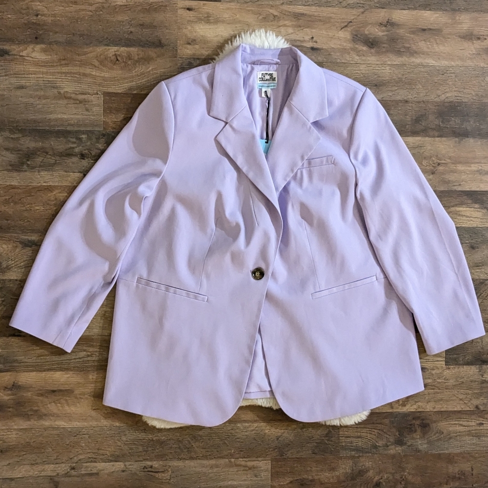 The Future Collective NWT Lilac Blazer